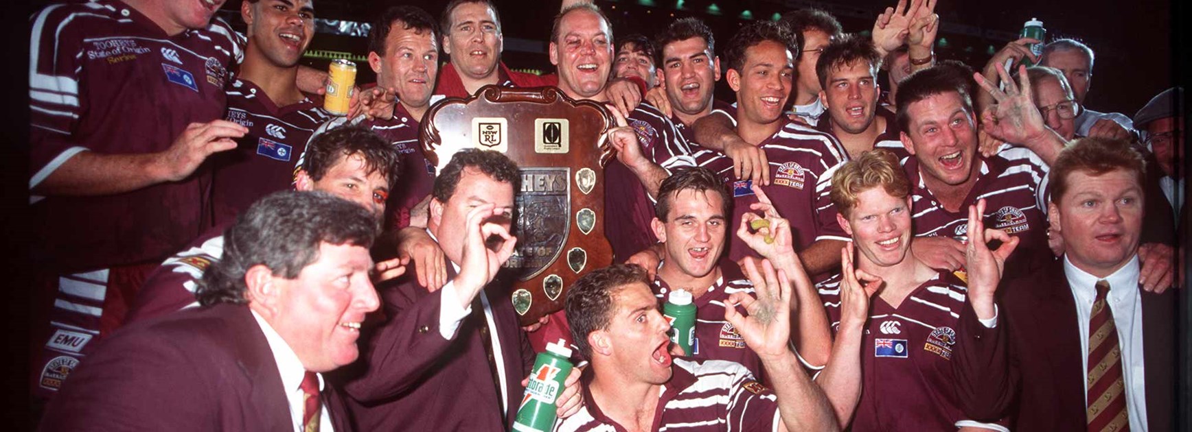 The triumphant 1995 Queensland State of Origin team.