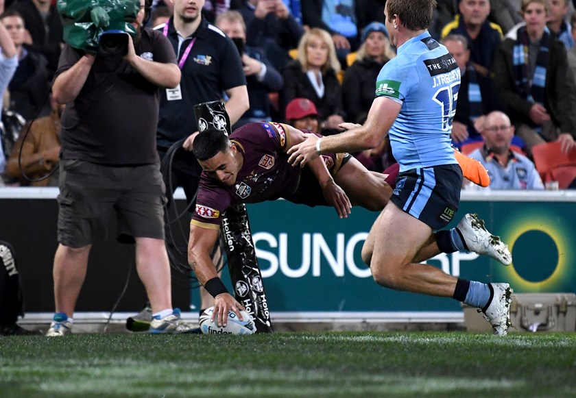 Valentine Holmes boasts a remarkable eight tries in five Origin games.