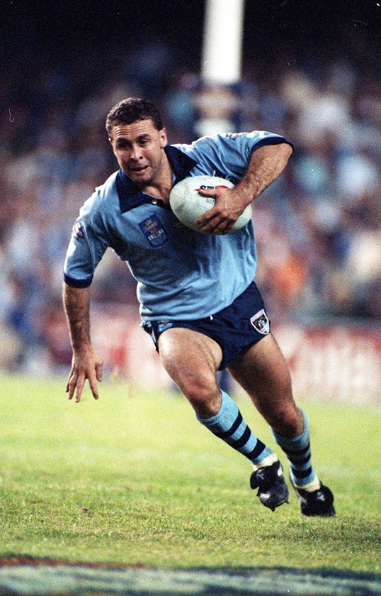 Ricky Stuart playing for NSW.