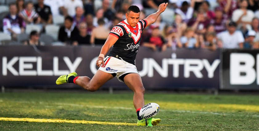 Roosters prop and goal-kicker Sio Siua Taukeiaho.