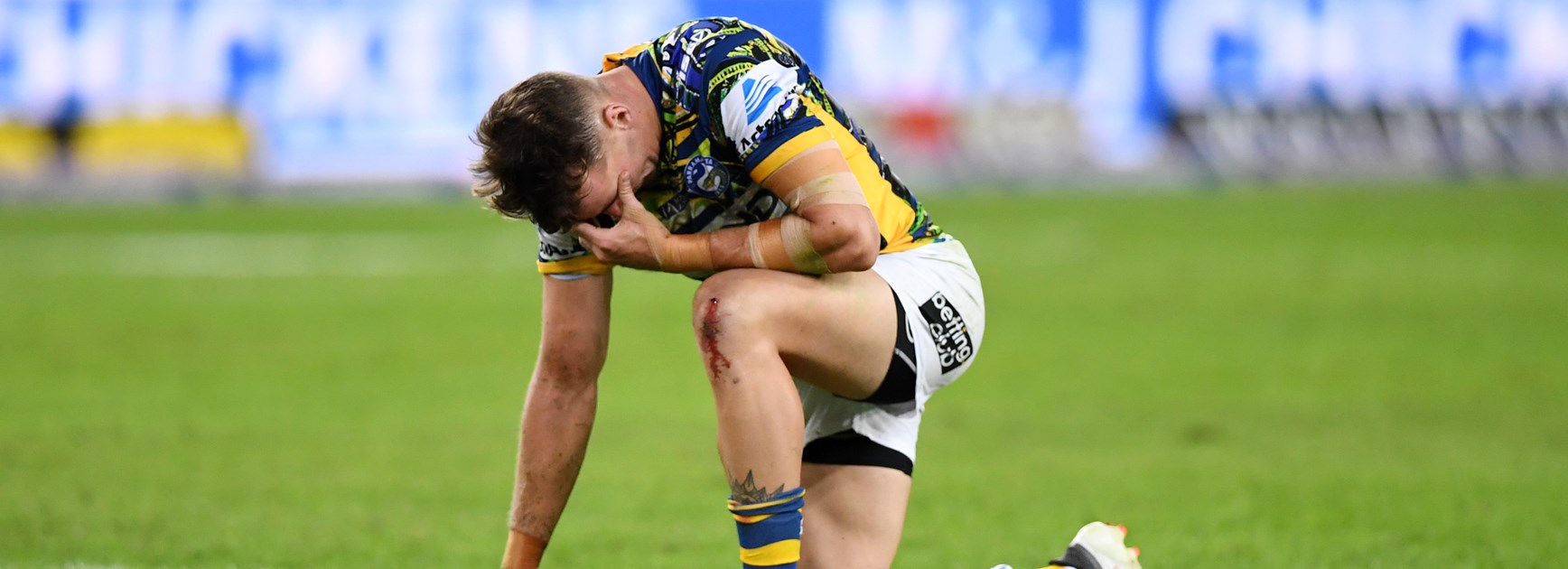 A shattered Eels fullback Clint Gutherson.