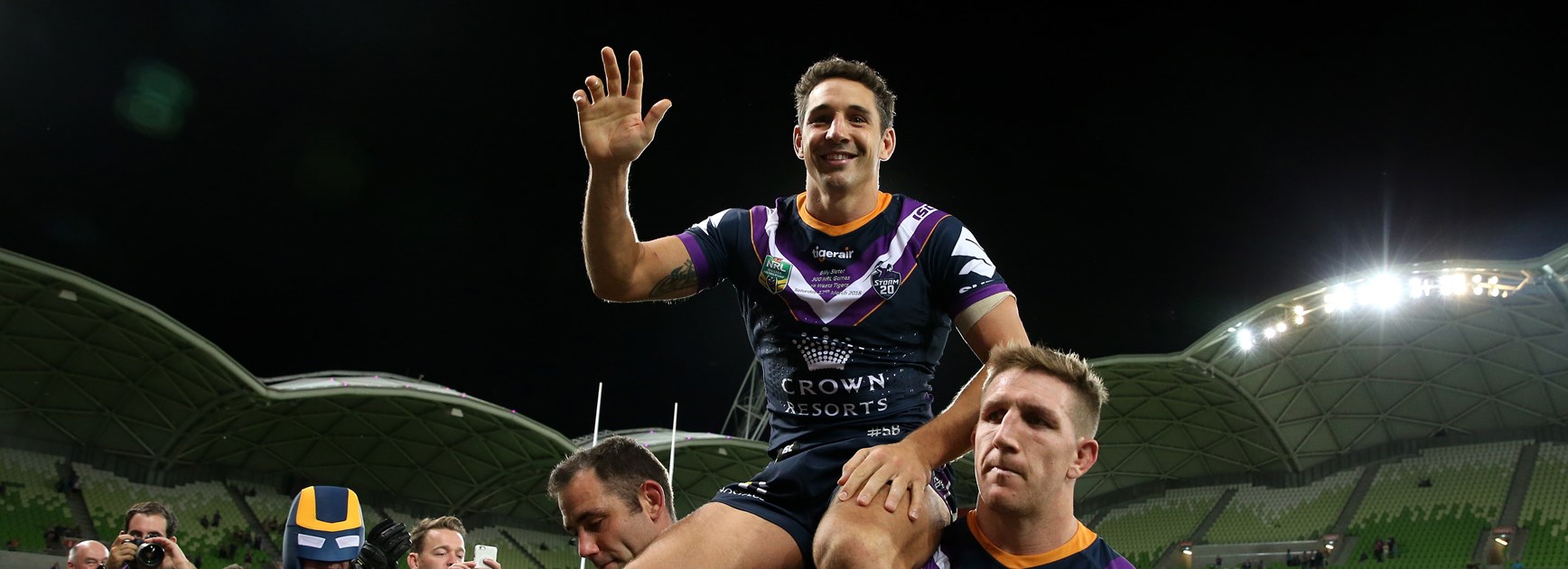 Storm fullback Billy Slater after his 300th game.