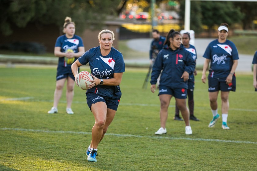 Roosters women's training.