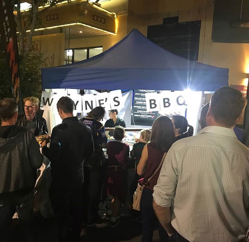 Wayne's BBQ proved a hit on Caxton St in Brisbane on Thursday night.