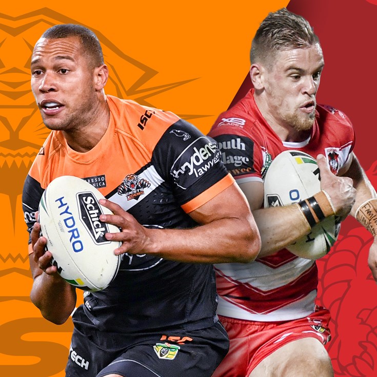 Wests Tigers v Dragons: Fonua returns; Mann in No.6