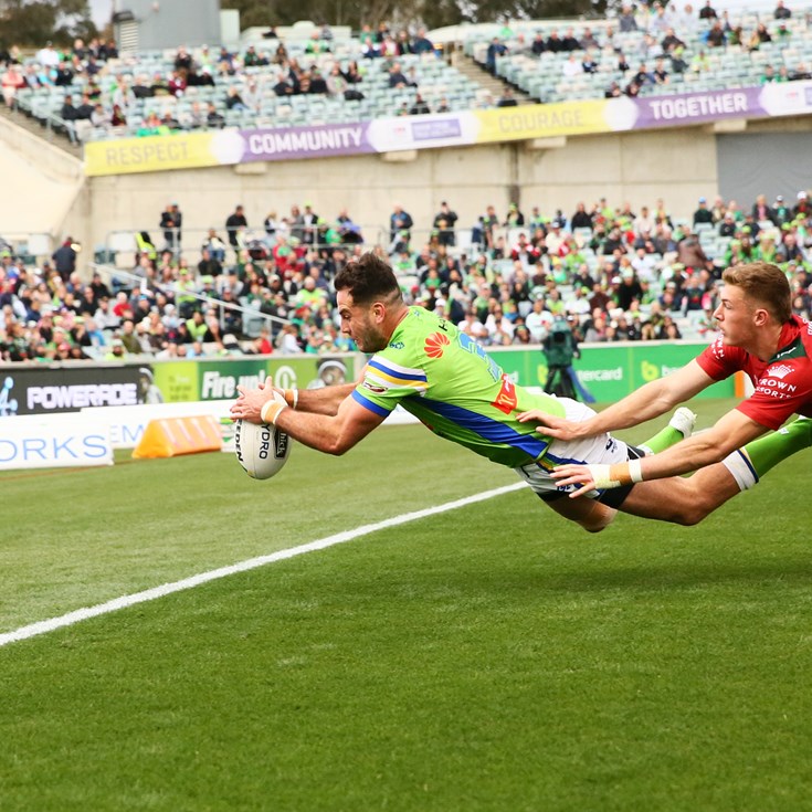 Raiders stun Rabbitohs in trio's Canberra farewell