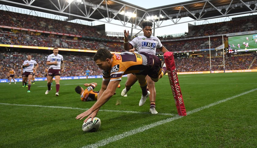 Corey Oates was unstoppable in round 25, 2018 against Manly.