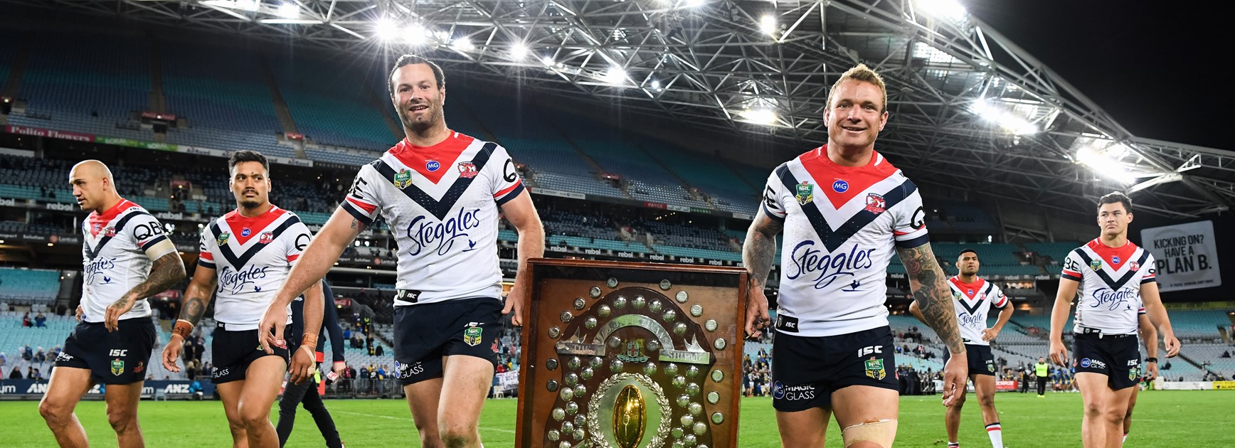Roosters co-captains Boyd Cordner and Jake Friend.