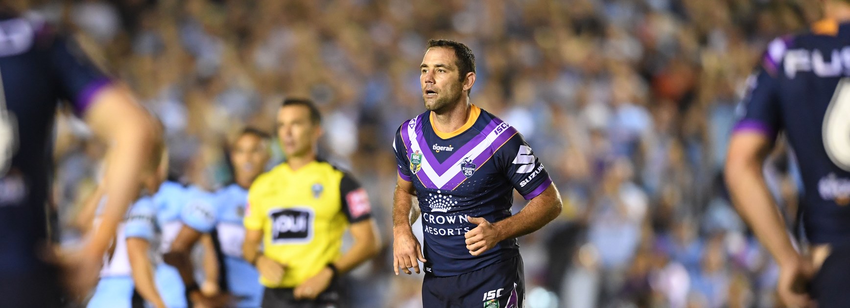 Storm captain Cameron Smith is sent to the sin-bin.
