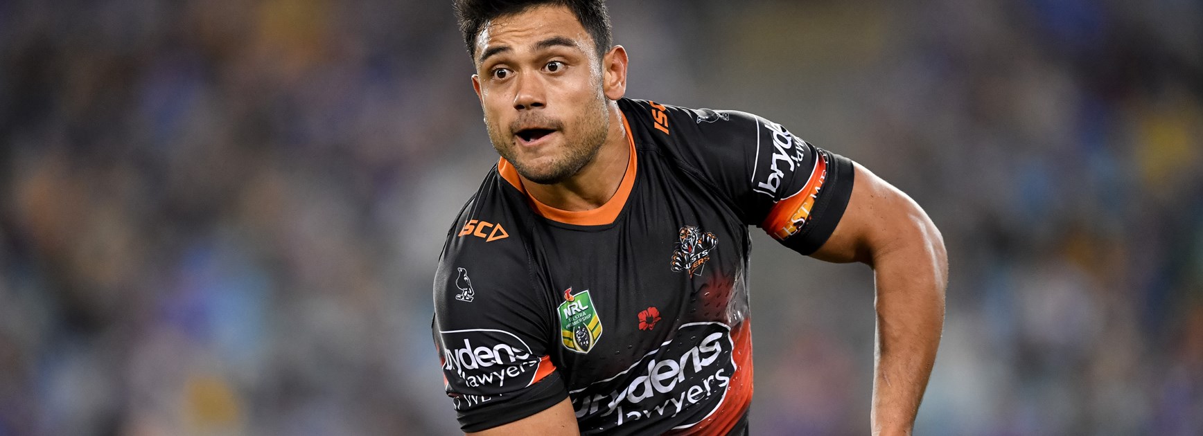 Wests Tigers winger David Nofoaluma.