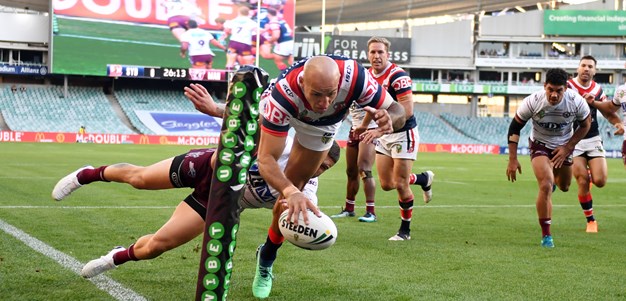 Roosters hold on to overcome gritty Sea Eagles