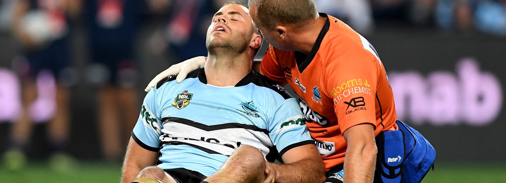 Wade Graham in agony after rupturing his ACL.