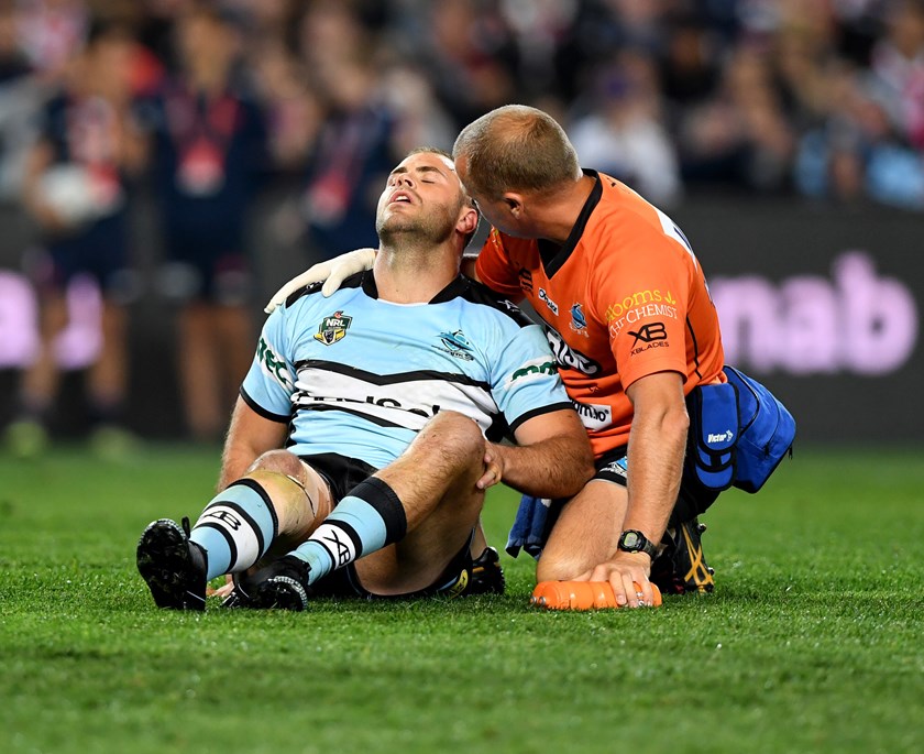 Wade Graham in agony after rupturing his ACL.