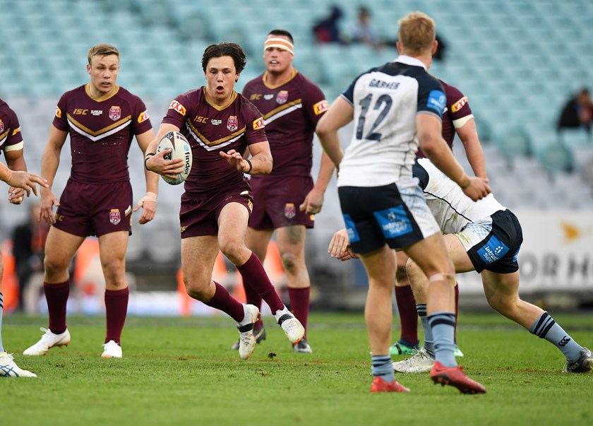 Scott Drinkwater runs the ball up for Queensland Residents against NSW in June.