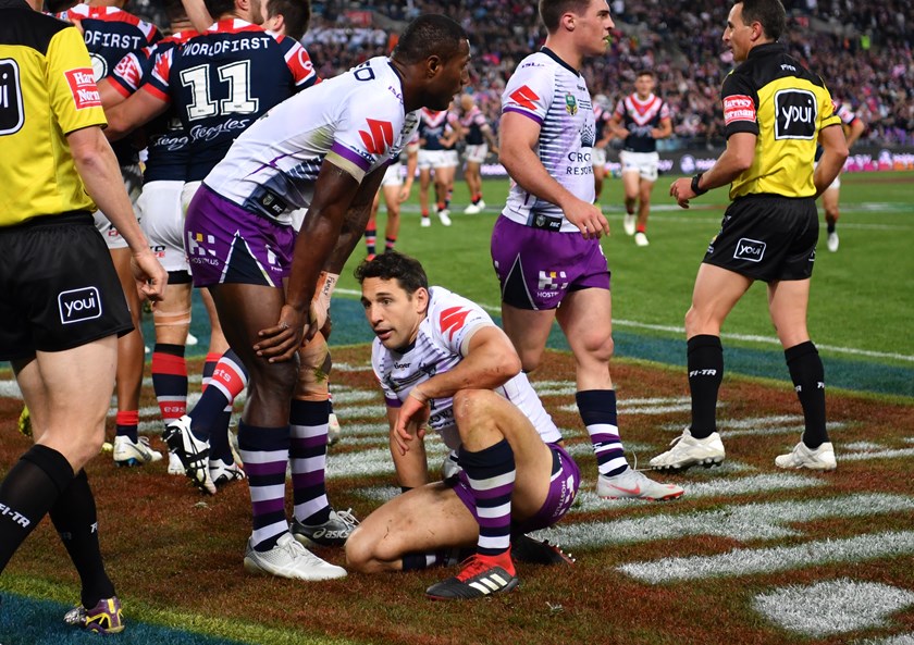 Storm fullback Billy Slater during the 2018 grand final.