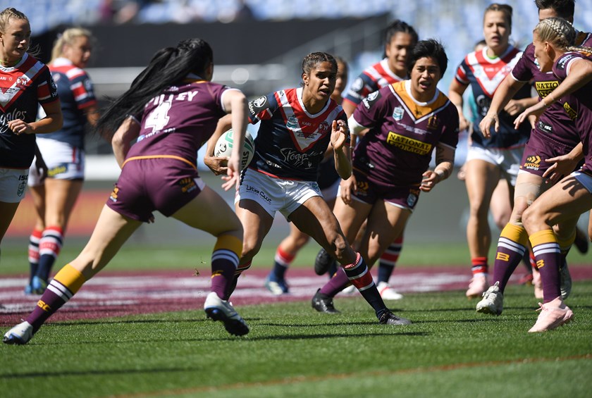 Roosters winger Taleena Simon.