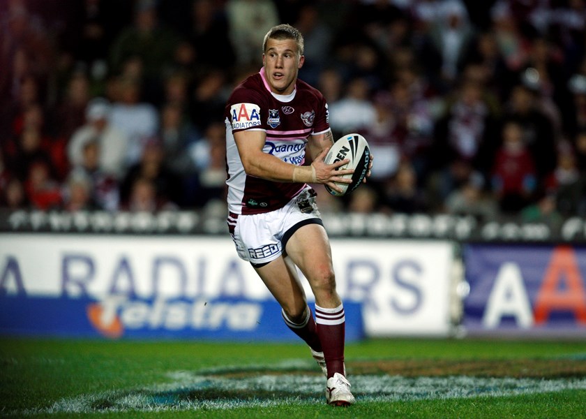 Trent Hodkinson in Manly colours in 2010.