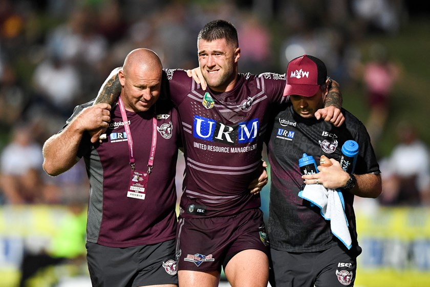 Manly back-rower Curtis Sironen suffered an ACL injury at Lottoland in round four.