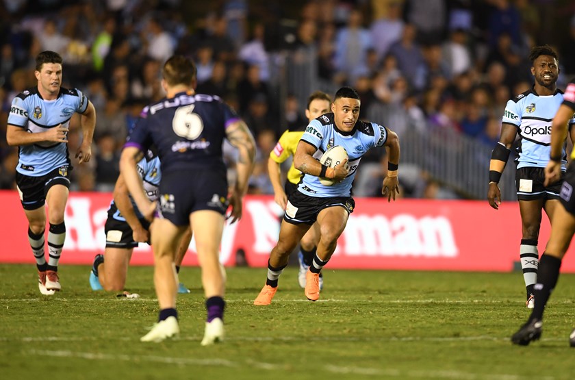 Cronulla winger Valentine Holmes.