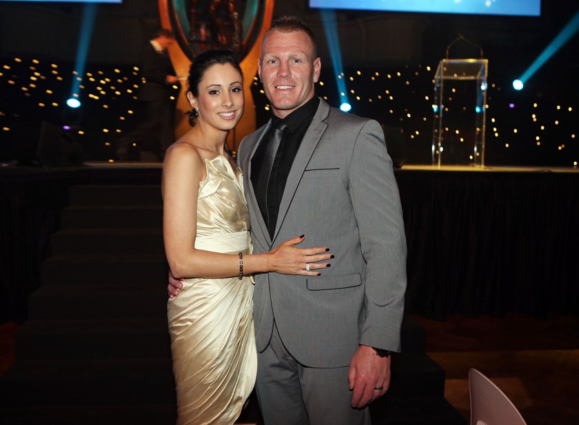 Sonia and Luke Lewis at the NRL Community awards.