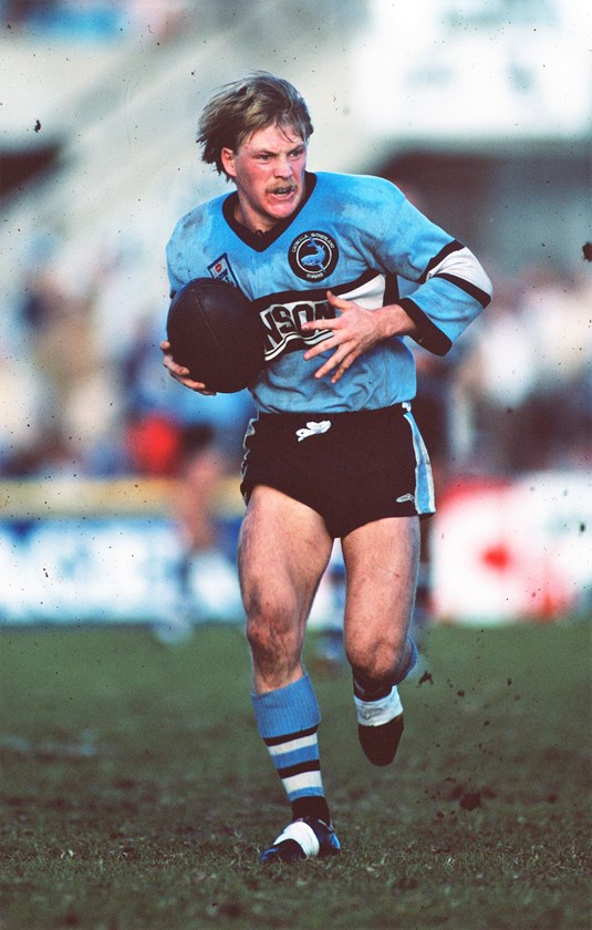 Barry Russell in his playing days for Cronulla.