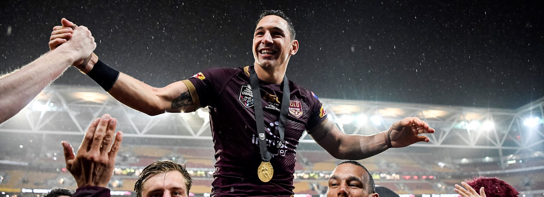 Billy Slater is farewelled from the Origin stage.