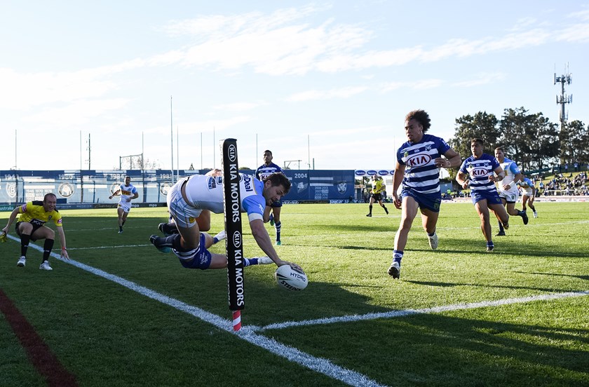 Anthony Don scores at Belmore Oval.
