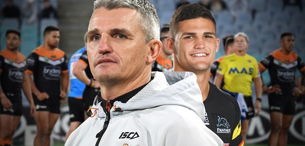 Ivan Cleary addresses players as Wests Tigers discuss compensation option