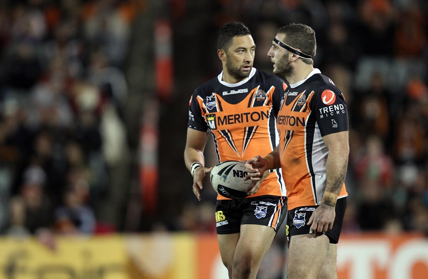 Benji Marshall and Robbie Farah in 2012.