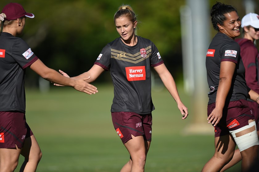 Meg Ward in training with Queensland.
