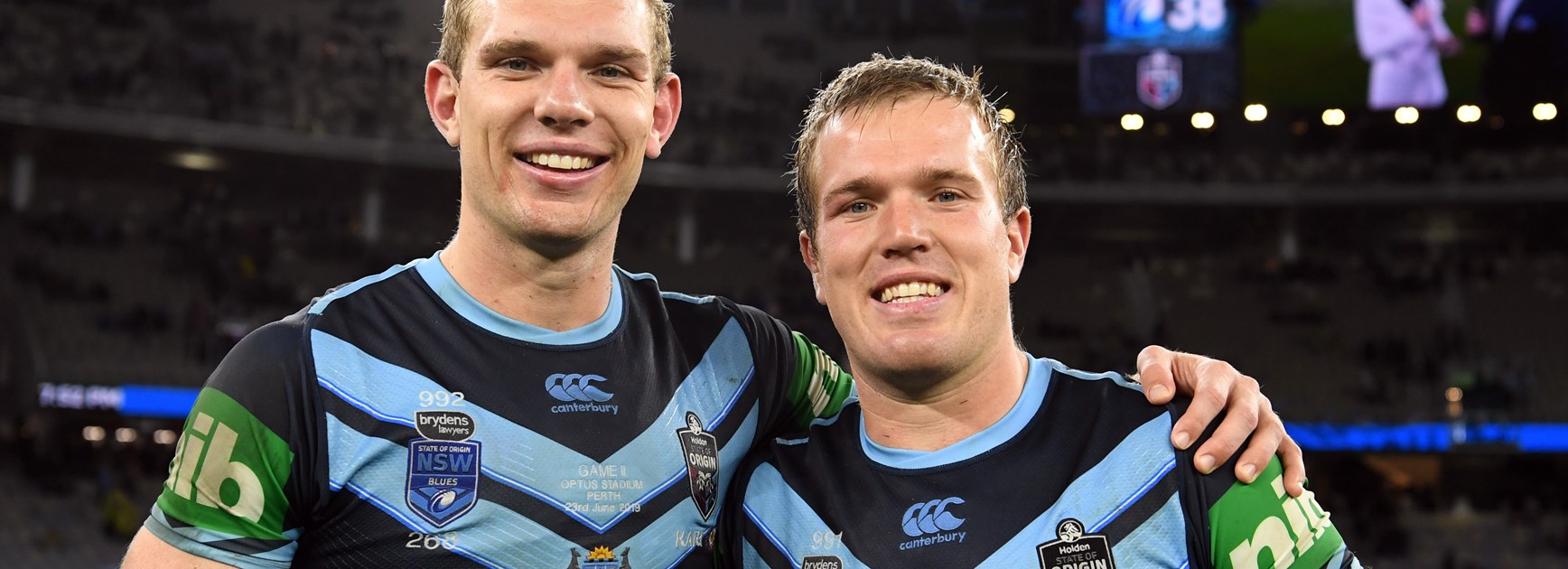 Tom and Jake Trbojevic after Origin II.