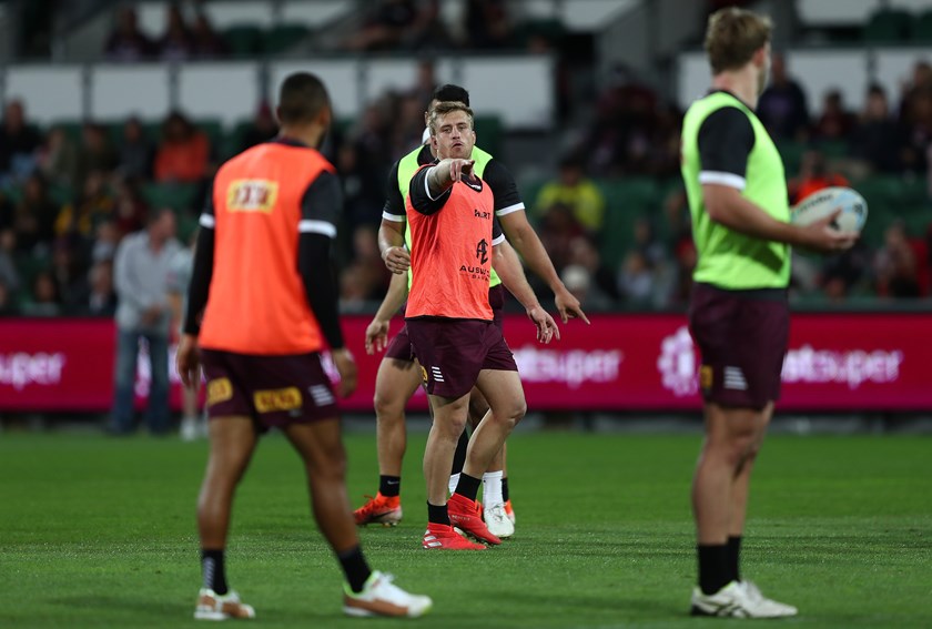 Cameron Munster at Maroons training in Perth.