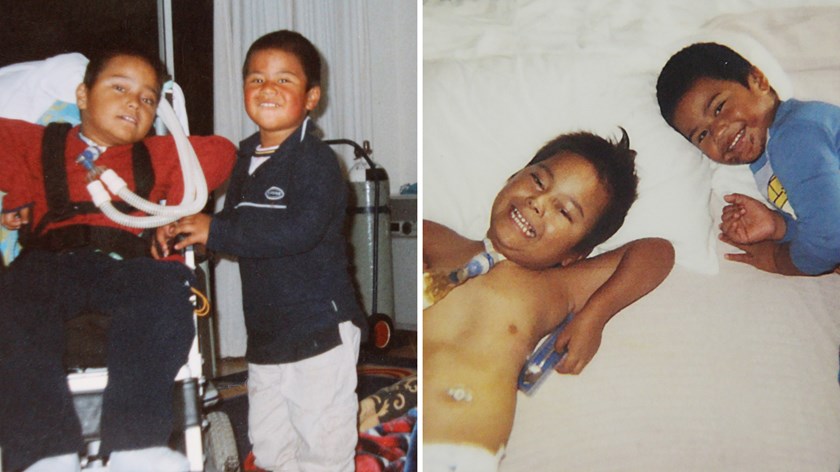 Payne and Chace Haas as small children.