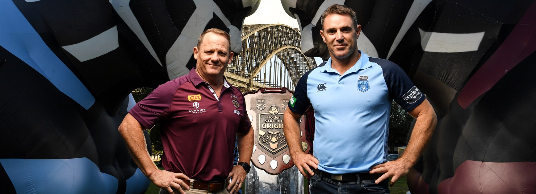 Maroons coach Kevin Walters and Blues counterpart Brad Fittler.