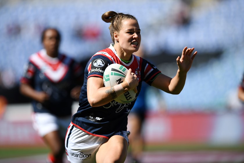 CRL Newcastle and Roosters Isabelle Kelly.