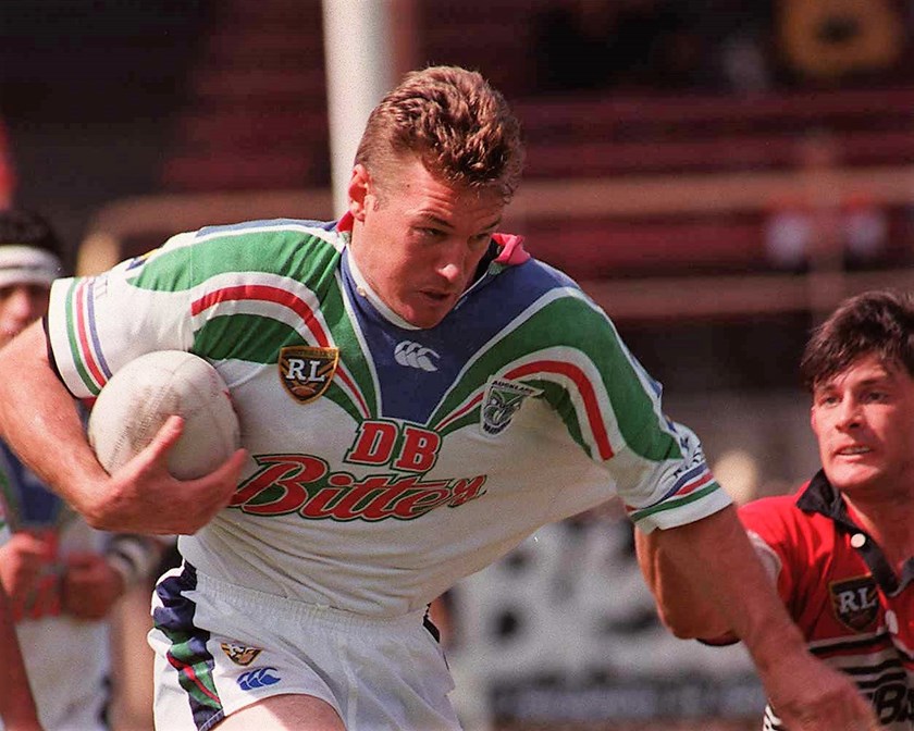 John Kirwan playing for the Warriors.