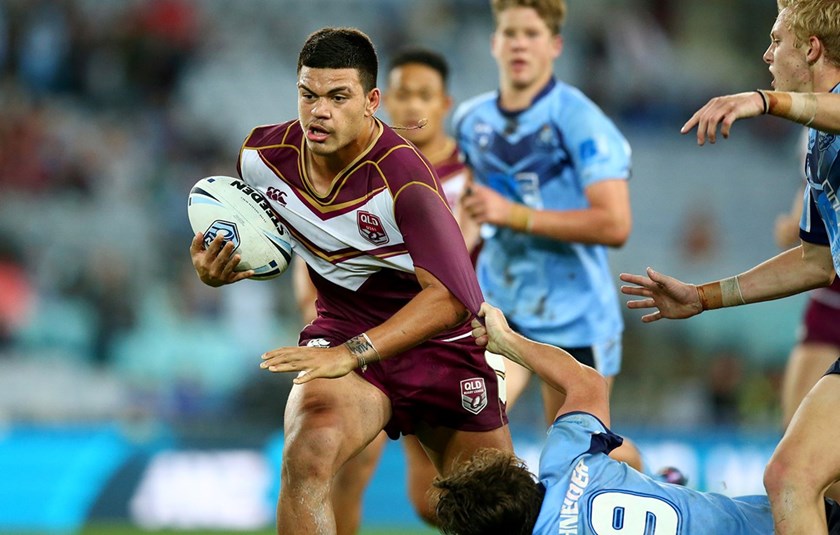 David Fifita playing for the Queensland under 16 team.