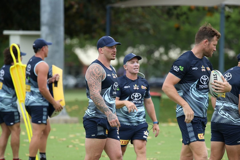 Josh McGuire training with the Cowboys.