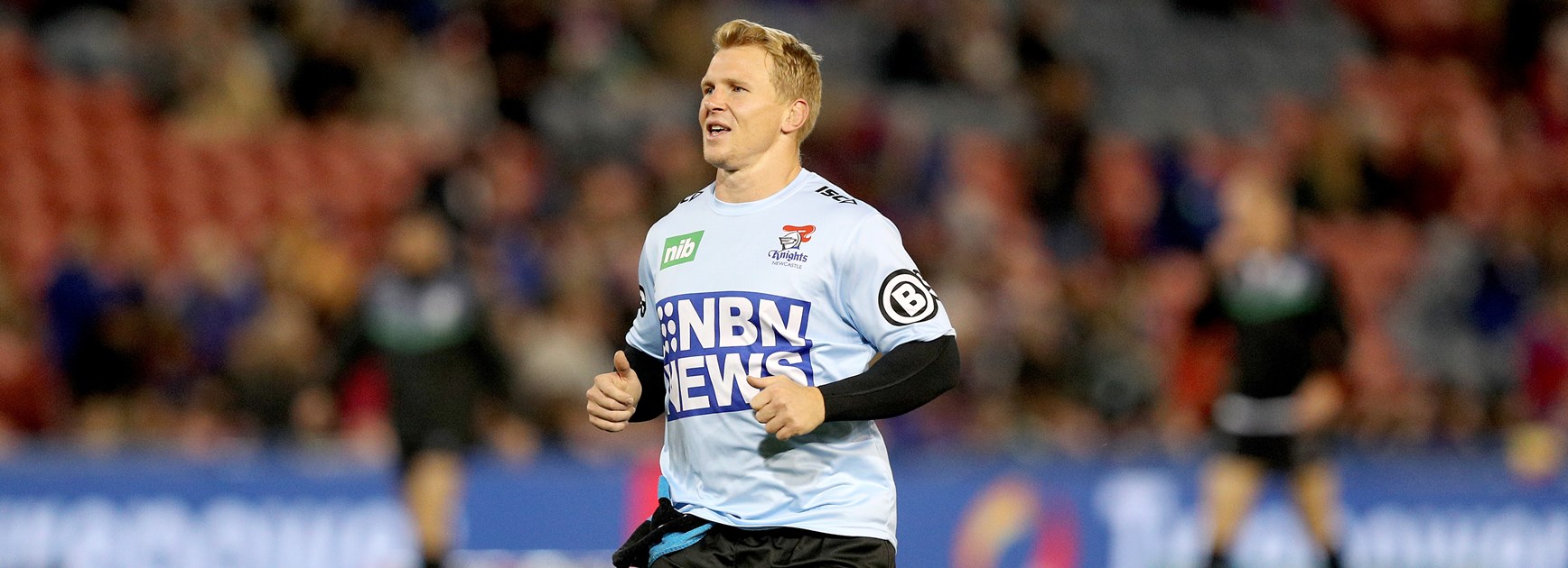 Injured Knights hooker Slade Griffin has been a message-runner for coach Nathan Brown.