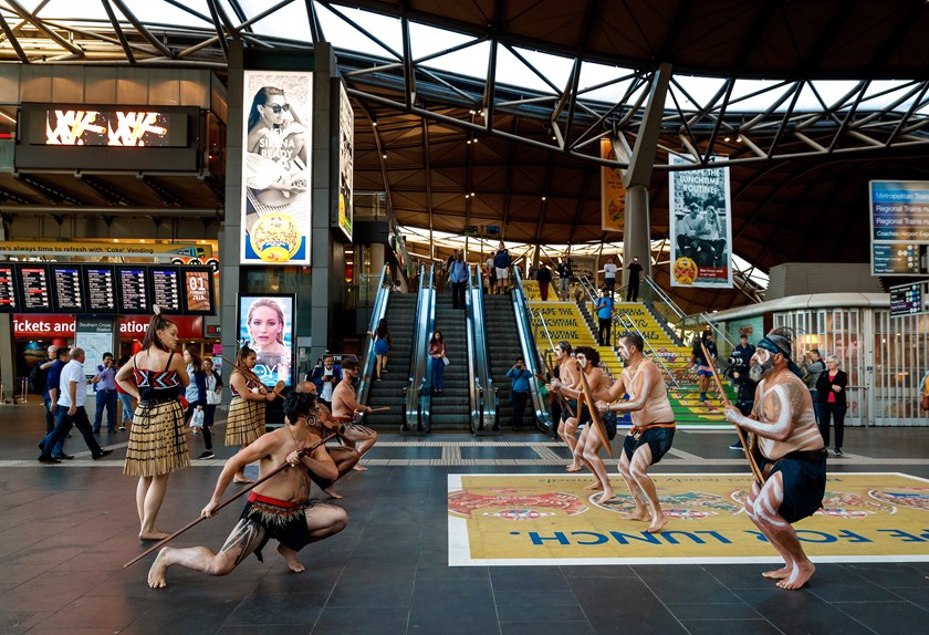 Maori and Indigenous cultures were on display at Melbourne's Southern Cross Station on Friday.
