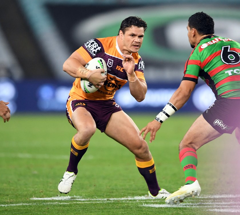 Former Broncos centre James Roberts earlier this year against the Rabbitohs.