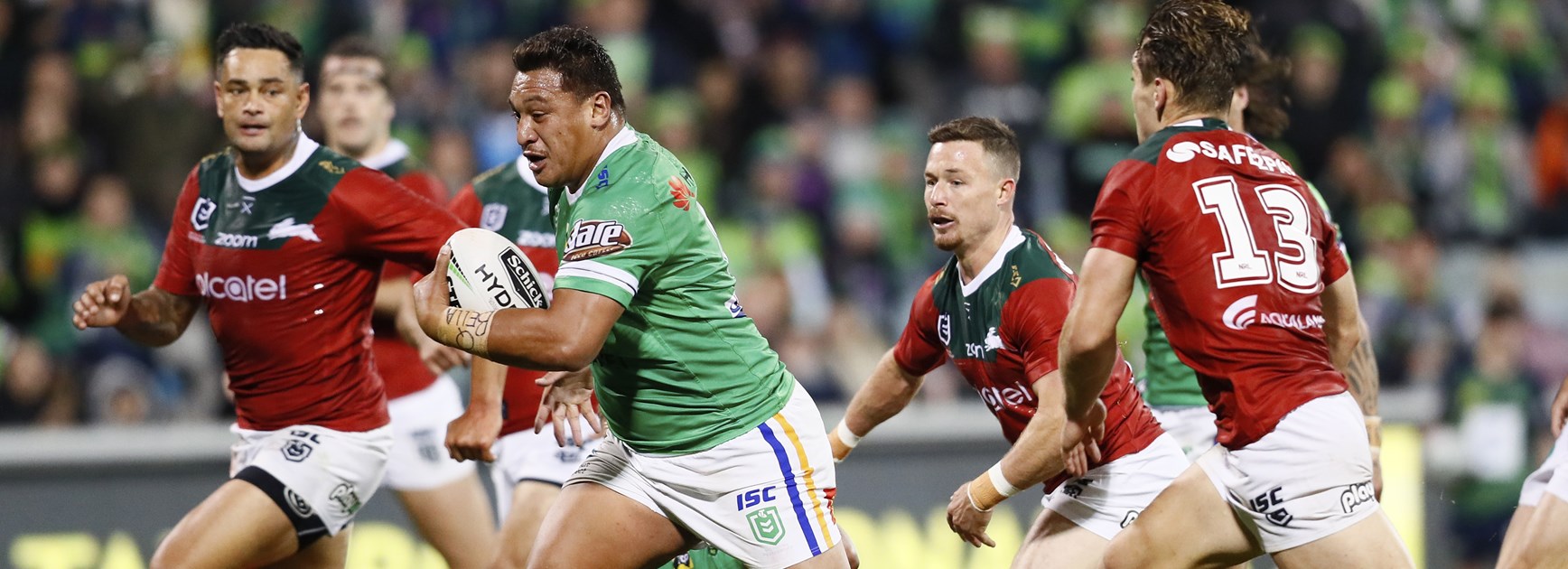 Canberra Raiders pack leader Josh Papalii.