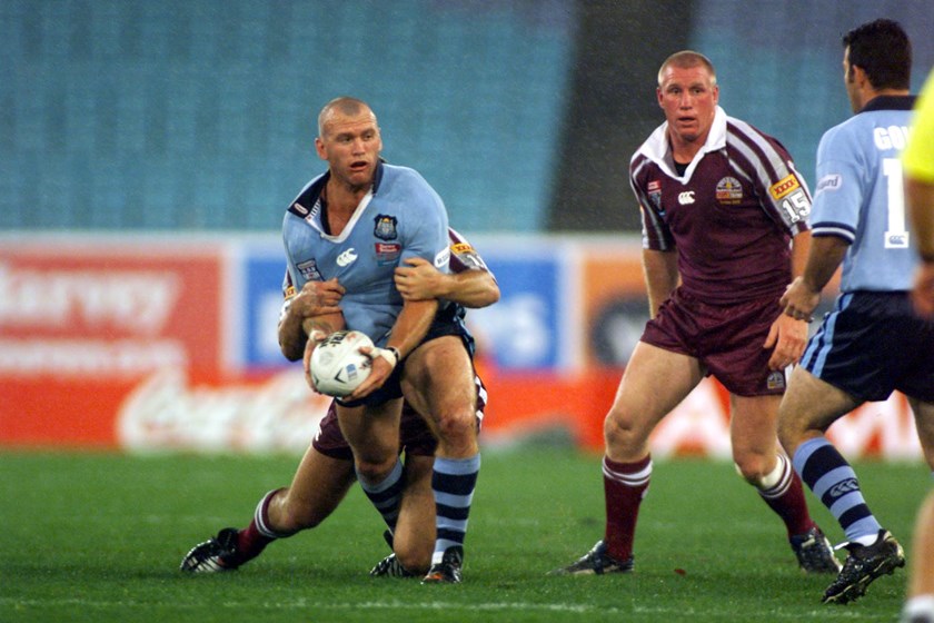 Blues forward Adam Muir in 2002.