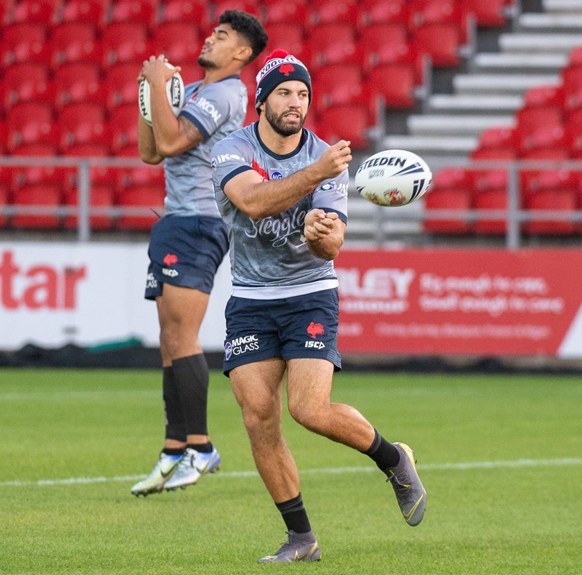 Roosters fullback James Tedesco prepares for the World Club Challenge.