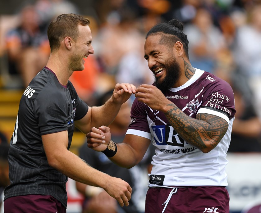 Daly Cherry-Evans and Jorge Taufua.