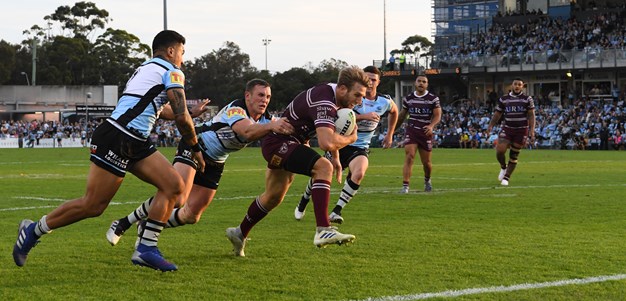Undermanned Sea Eagles upset Sharks in Shire