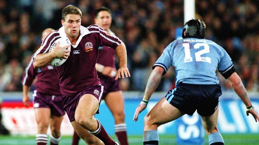 Dane Carlaw playing for Queensland in 2002.