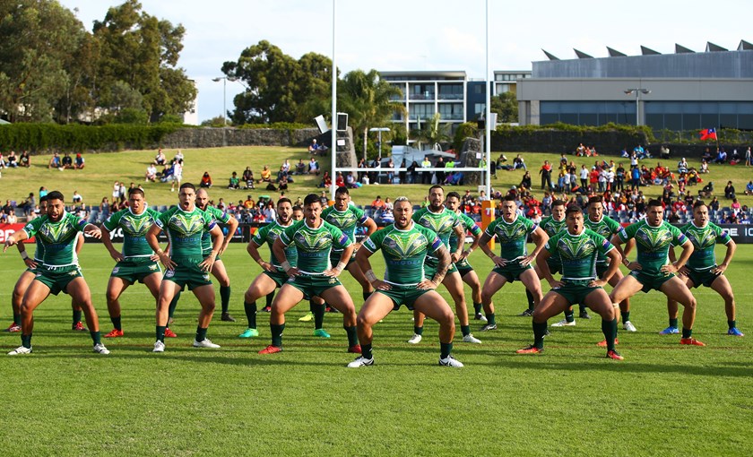 Cook Islands players performing their cultural dance.