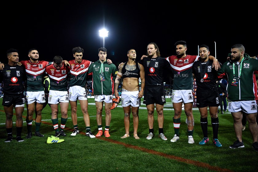 Lebanon players after their loss to Fiji.