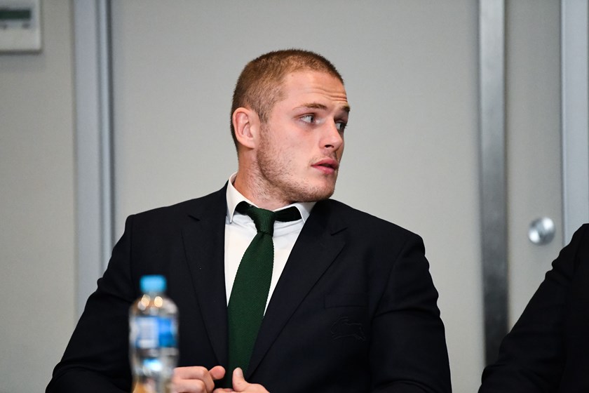 George Burgess at the NRL judiciary on Tuesday.